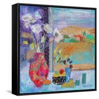 Flowers in the Window 2014-Sylvia Paul-Framed Stretched Canvas