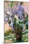 Flowers In The Window-Mary Cassatt-Mounted Art Print