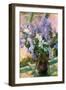 Flowers in the Window-Mary Cassatt-Framed Art Print