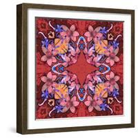 Flowers: Kaleidoscopic Pattern-Zdanchuk Svetlana-Framed Art Print
