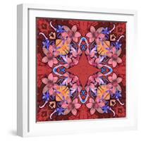 Flowers: Kaleidoscopic Pattern-Zdanchuk Svetlana-Framed Art Print