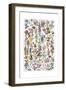 Flowers, Larousse 1913-A Millot-Framed Giclee Print