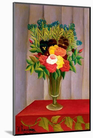 Flowers Lavender-Henri Rousseau-Mounted Premium Giclee Print