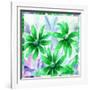 Flowers, Low Poly Pattern-alexcoolok-Framed Art Print