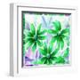 Flowers, Low Poly Pattern-alexcoolok-Framed Art Print