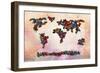 Flowers Map-Mark Ashkenazi-Framed Giclee Print