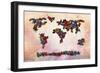 Flowers Map-Mark Ashkenazi-Framed Giclee Print