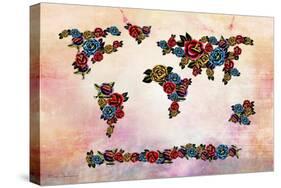 Flowers Map-Mark Ashkenazi-Stretched Canvas