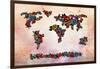 Flowers Map-Mark Ashkenazi-Framed Giclee Print