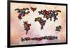 Flowers Map-Mark Ashkenazi-Framed Giclee Print