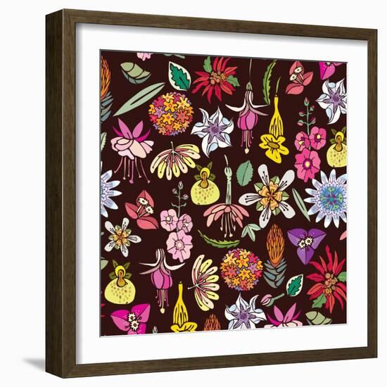 Flowers, Mix Flowers Color-Belen Mena-Framed Giclee Print