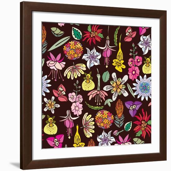 Flowers, Mix Flowers Color-Belen Mena-Framed Giclee Print