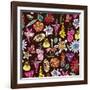 Flowers, Mix Flowers Color-Belen Mena-Framed Giclee Print