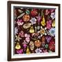 Flowers, Mix Flowers Color-Belen Mena-Framed Giclee Print