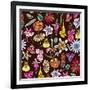 Flowers, Mix Flowers Color-Belen Mena-Framed Giclee Print