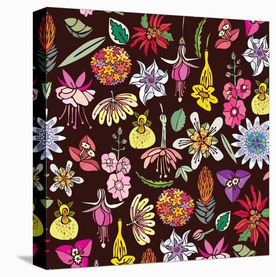 Flowers, Mix Flowers Color-Belen Mena-Stretched Canvas