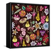 Flowers, Mix Flowers Color-Belen Mena-Framed Stretched Canvas