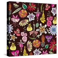 Flowers, Mix Flowers Color-Belen Mena-Stretched Canvas