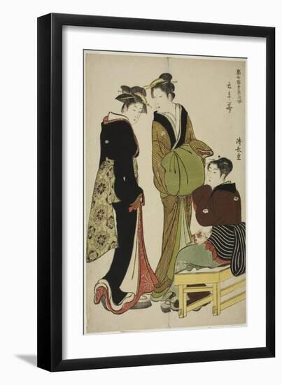 Flowers of the Doteshita District (Dotebana), C.1783-Torii Kiyonaga-Framed Giclee Print