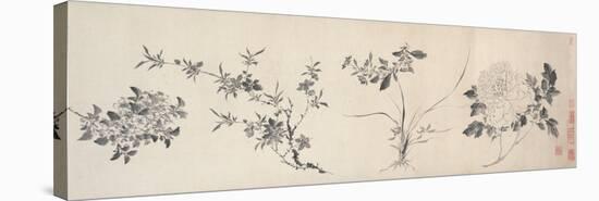 Flowers of the Four Seasons, Ming Dynasty (1368-1644), 1625-Jiayan Chen-Stretched Canvas