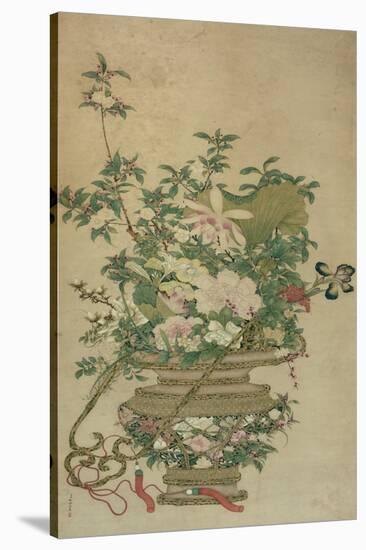 Flowers of the Four Seasons, Qing dynasty, 18th-19th century-Chinese School-Stretched Canvas