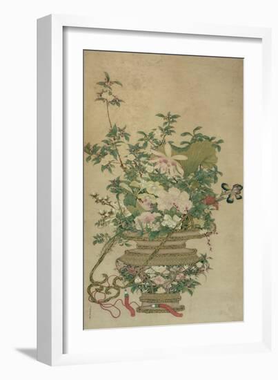 Flowers of the Four Seasons, Qing dynasty, 18th-19th century-Chinese School-Framed Giclee Print