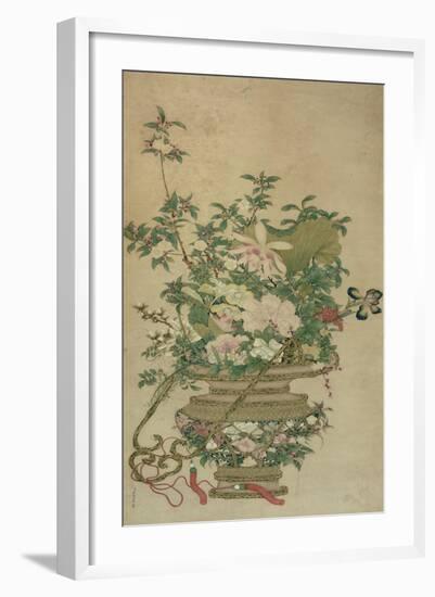 Flowers of the Four Seasons, Qing dynasty, 18th-19th century-Chinese School-Framed Giclee Print