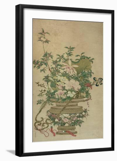 Flowers of the Four Seasons, Qing dynasty, 18th-19th century-Chinese School-Framed Giclee Print