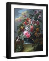 Flowers (Oil on Canvas)-Le Riche-Framed Giclee Print