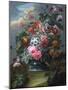 Flowers (Oil on Canvas)-Le Riche-Mounted Giclee Print