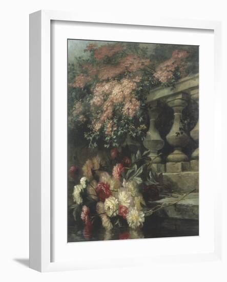 Flowers on a Balcony-Jean Capeinick-Framed Giclee Print