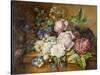 Flowers on a Ledge, 1814-Ernestine Panckoucke-Stretched Canvas