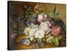 Flowers on a Ledge, 1814-Ernestine Panckoucke-Stretched Canvas