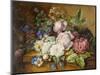 Flowers on a Ledge, 1814-Ernestine Panckoucke-Mounted Giclee Print