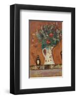 Flowers on a Mantlepiece-Pierre Bonnard-Framed Premium Giclee Print