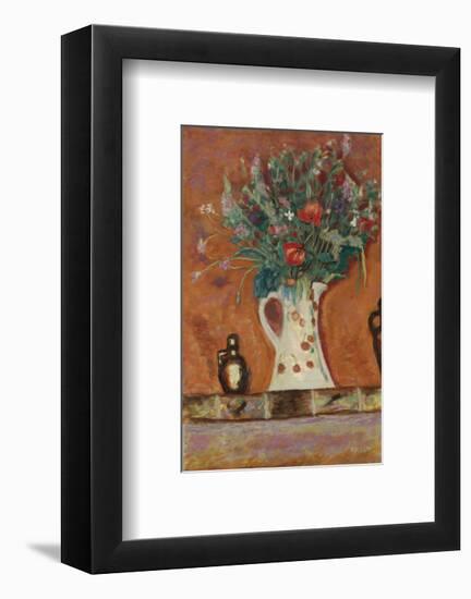 Flowers on a Mantlepiece-Pierre Bonnard-Framed Premium Giclee Print