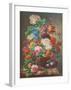 Flowers on a Marble Table-Joseph Nigg-Framed Collectable Print