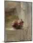 Flowers on a Window Ledge, by John La Farge, 1861, American impressionist painting,-John La Farge-Mounted Art Print