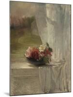 Flowers on a Window Ledge, c.1861-John La Farge or Lafarge-Mounted Giclee Print