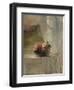 Flowers on a Window Ledge, c.1861-John La Farge or Lafarge-Framed Premium Giclee Print