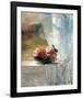 Flowers on a Window Ledge-John Lafarge-Framed Art Print