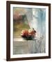 Flowers on a Window Ledge-John Lafarge-Framed Art Print