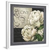 Flowers on B&W IV-Abby White-Framed Premium Giclee Print