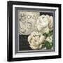 Flowers on B&W IV-Abby White-Framed Art Print