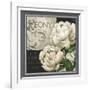 Flowers on B&W IV-Abby White-Framed Art Print