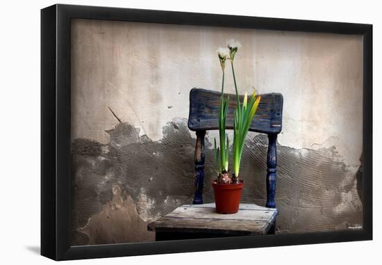 Flowers (On Chair) Art Poster Print-null-Framed Poster