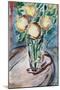 Flowers on End Table, 2020, (watercolor on paper)-Richard Fox-Mounted Giclee Print