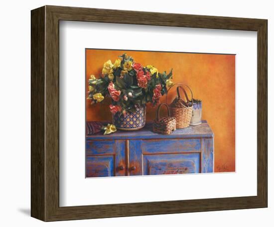 Flowers on Gramma's Sideboard I-M^ De Flaviis-Framed Art Print