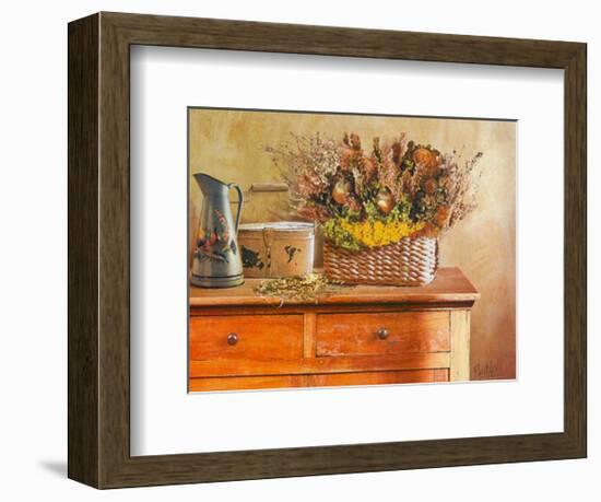 Flowers on Gramma's Sideboard III-M^ De Flaviis-Framed Art Print