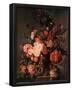 Flowers on Ledge of Waterfall - bouquet Poster-null-Framed Poster